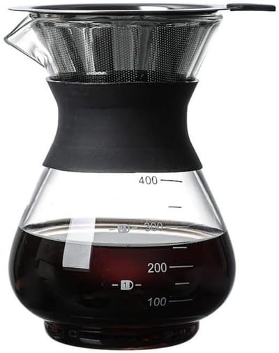 HEZIVO® Koffiezetapparaat Filterkoffie - Koffiemachine Handmatig - RVS Filter - 400 ml