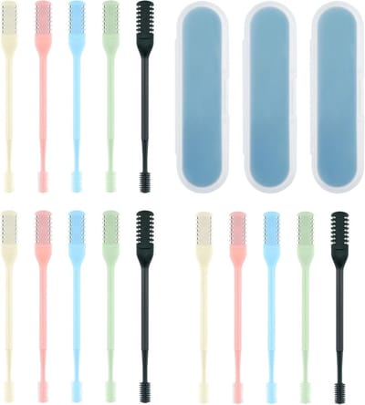 Handmatige Draadloze Neushaartrimmer met 360° Rotatie voor Mannen en Vrouwen, Dubbelzijdige Neushaarverwijderaar, Set van 15, Ideaal voor Precisie en Comfort
