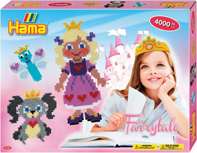 HAMA - Strijkkralen Fairytale incl Grondplaten - Strijkparels - Knutselpakket - Knutselen voor Meisjes - Sinterklaascadeutjes Meisjes