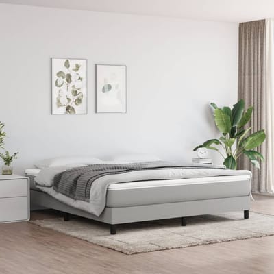 vidaXL - Pocketveringmatras - medium - 160x200x20 - cm - stof - lichtgrijs
