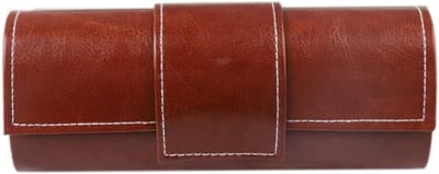 Elegante leren brillenkoker voor zonnebrillen en leesbrillen - ideaal voor reizen, kantoor en dagelijks gebruik, klassiek design voor heren en dames