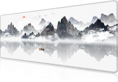 Grote Muismat - Bureaublad Mat - Gaming en Werk - Gestikte Randen - 120x50cm - Landschap