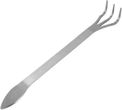 Stainless Steel Bonsai Rake met 3 Tanden en Ergonomische Handgreep voor Tuinieren, Planten en Aarde Losmaken