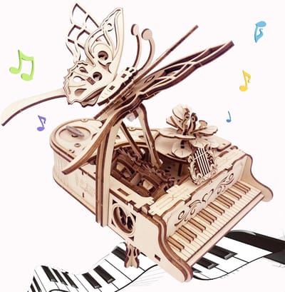 3D houten puzzel doe-het-zelf bouwset voor volwassenen - Mechanische muziekinstrument puzzel voor 14 jaar en ouder