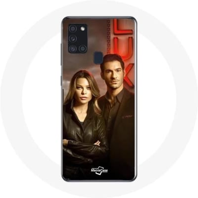 Samsung Galaxy A21S hoesje Chloe Decker en Lucifer Morningstar