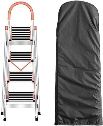 Allecto- Ladderbeschermhoes - Stofhoes - Opbergtas - UV-bestendige ladderbeschermer - Geschikt voor opvouwbare ladders en trapjes - Zwart.