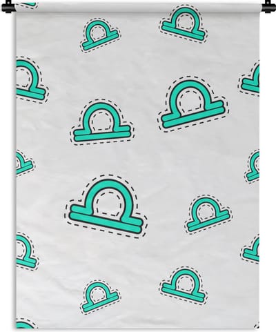 Wandkleed - Wanddoek - Weegschaal - Zodiac - Astrologie - 90x120 cm - Wandtapijt