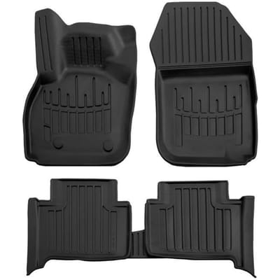 Tapis de sol 3D - SCOUTT - Renault ZOE 2012-2018 - Caoutchouc Premium - Résistant à l'eau - Sur mesure noir