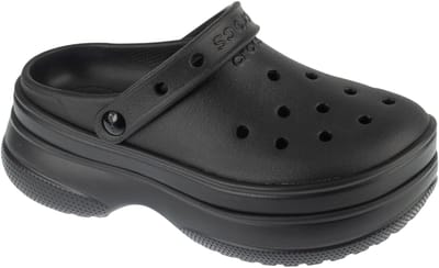 Crocs Classic Stacked Clog, Vrouwen, Zwart, Slippers, maat: 36/37