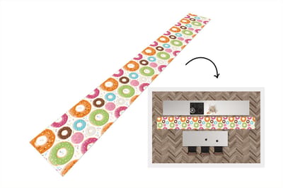 Keukenloper - Keukenmat - Tiener - Donut - Patroon - 400x50 cm - Keuken vloerkleed