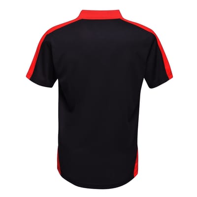 Regatta Contrast Coolweave Pique Polo Shirt (Zwart/Klassiek Rood)