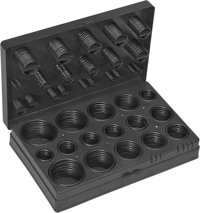 O-ringensortiment cassette - O-ringen set - Afvoer ontstoppen - 32 maten - 419 stuks - Zwart