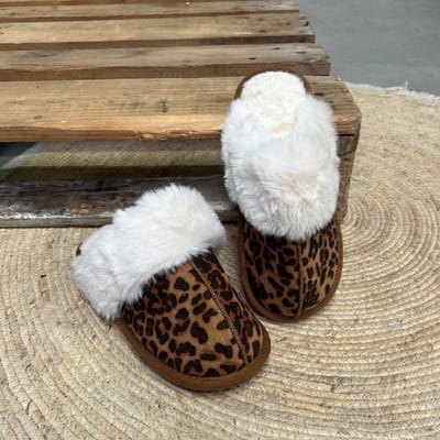 Cozy pantoffels dark leopard Panter / 40