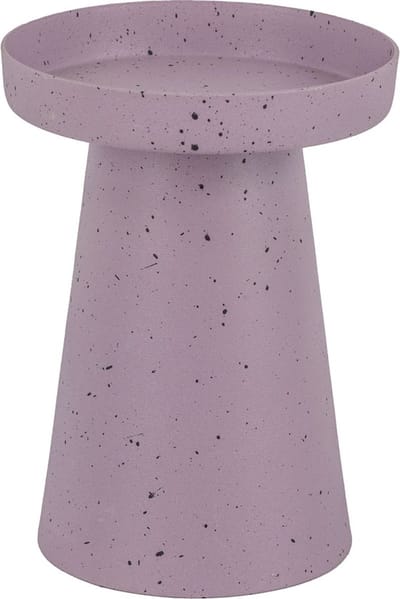 Metalen kaarsenstandaard lila dots