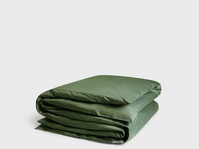 Yumeko dekbedovertrek katoensatijn mid olive 240x220 (zonder slopen) - Bio, eco & fairtrade