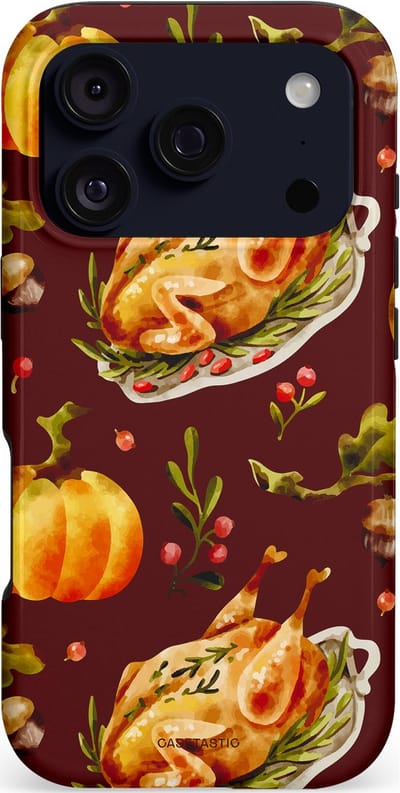 Casetastic hoesje geschikt voor Apple iPhone 17 Pro - MagSafe - Dubbellaagse bescherming - Overvloed - Fashion Case - Bruin Bordeaux Goud Oranje
