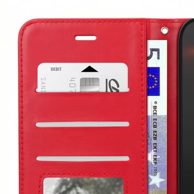 Mayaxess, Hoesje geschikt voor Xiaomi 17 Ultra - Wallet Case met Koord & Standaard, Rood