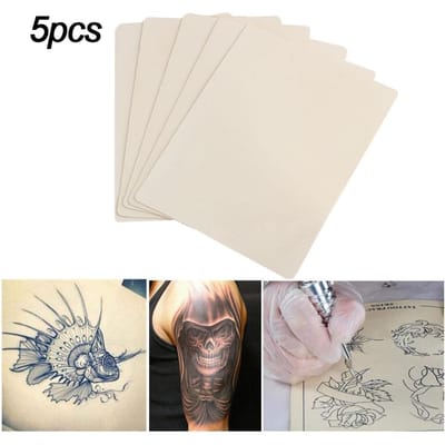 5 Stuks Tattoo Oefenhuid Siliconen Wenkbrauw Oefenhuid Vel voor Tattoo Artiest Leerling white