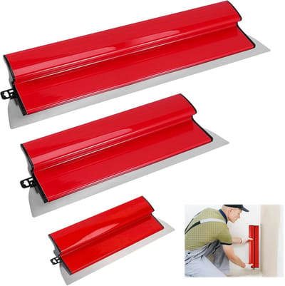 vlakspatelset in koffer, 20 cm + 40 cm + 85 cm Verfvoorbereiding en het Verwijderen van Gips en Voeg (Rood)