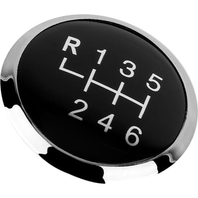 Cache Pommeau de Levier de Vitesse 6 Vitesses Badge Emblème Capuchon Garniture pour T5 T5.1 Gp 2003 2011 noir