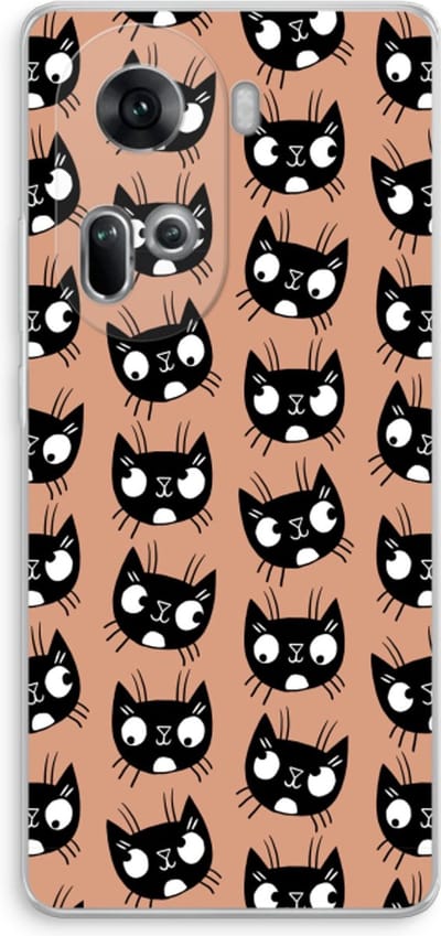 Case Company® - Hoesje geschikt voor Oppo Reno 11 hoesje - Kat - Soft Cover Telefoonhoesje - Bescherming aan alle Kanten en Schermrand