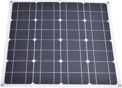 Zonnepaneel Draagbaar - Flexibele Oplader - Buiten Energie - Monokristallijn 60W - 54x54 cm - Zwart