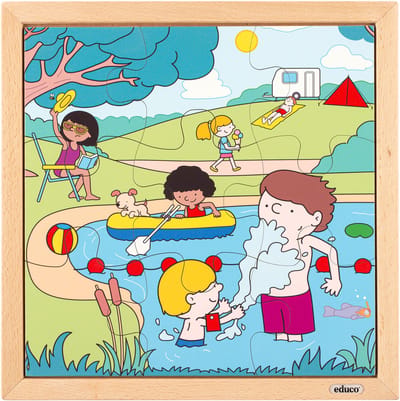 Seizoenspuzzel - zomer (9 stukjes) - Educo - Educatief speelgoed