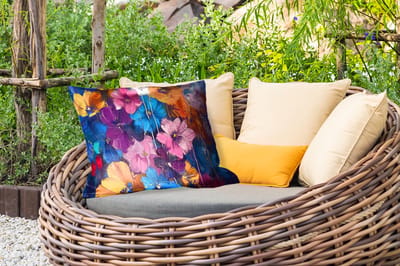 Buitenkussens - Tuin - Bloemen - Kleurrijk - Abstract - Modern - 50x30 cm