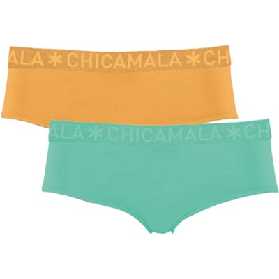 Chicamala – Dames Briefs – 2 Pack - Normale Lengte – Onderbroeken Dames – Lingerie – Dames Ondergoed – Kleding - 95% Katoen – Dames kleding