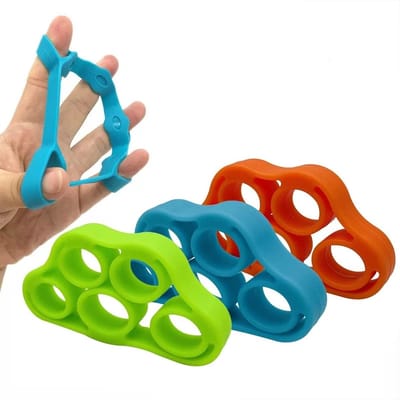 Allecto - Finger Trainer - Hand Strength Trainer - Silicone Hand Trainer - Transparant - Finger Extensor Exerciser - Versterk je grip - Geschikt vo...