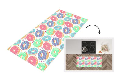 Keukenloper - Loper keuken - Donut - Patronen - Pastel - 120x50 cm - Keukenloper vinyl