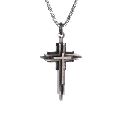 Donley INRI ketting - Iesus Nazarenus Rex Iudaeorum - Jezus van Nazareth, Koning der Joden - Heilig kruis - Jezus kruis - Jezus INRI - cross- kruis - jesus - cubaans - don - zilver - silver - jesus kruis 3D
