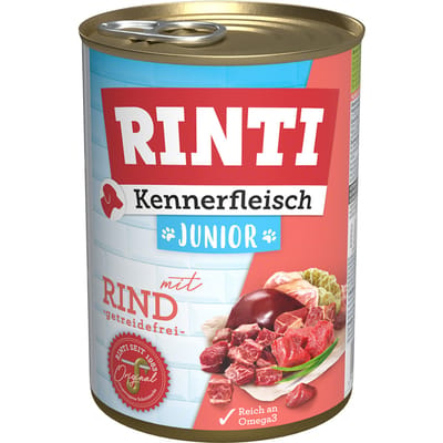6x400g Kennerfleisch Junior Rund RINTI Hondenvoer