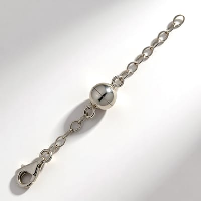 Cavill - 925 Sterling Zilveren Magneetsluiting - Gerhodineerd - 6 cm - Veilig en Elegant - Ketting Sluiting - Lichtgewicht en Duurzaam