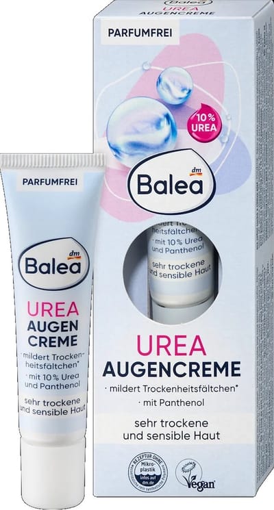 Balea 10% Urea Oogcrème - Ureum oogcrème - Voor de zeer droge en gevoelige huid - Parfumvrij - 15 ml