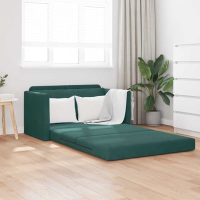 vidaXL - Slaapbank - Donkergroen - 124 - x - 71 - x - 78 - cm - Fluweel