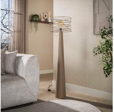 Vloerlamp Curl 1L - Beige - 40x40x145 cm