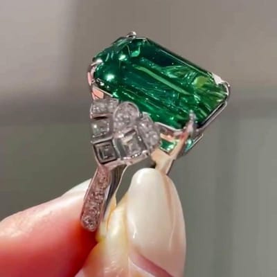 Prachtige Sterling Zilveren Grote Groene Zirkonia Ringen voor Dames Bling Bling Trouwring Accessoires Sieraden Cadeau 9 black