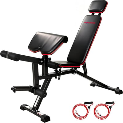 Verstelbare Halterbank - Trainingsbank Fitnessbank - Full Body Workout - 3-in-1 Station - 300 kg Capaciteit - Zwart