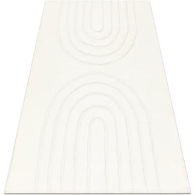 Kleden Rugsx CURVY wit 11 Arches wasbaar vloerkleed, structuur, 60x100 cm