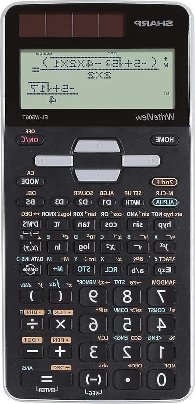 Wetenschappelijke Rekenmachine - Kantoor Rekenmachine - Studie en Werk - Directe Algebraïsche Logica - 9 Geheugens - Grijs