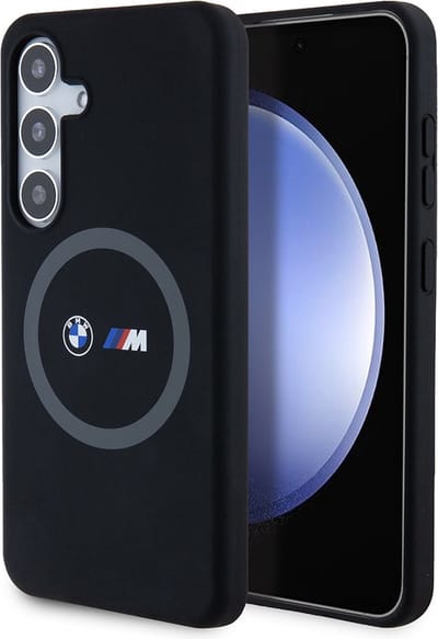 BMW M Silicone Back Case (MagSafe Compatible) - Geschikt voor Samsung Galaxy S24 (S921) - Zwart