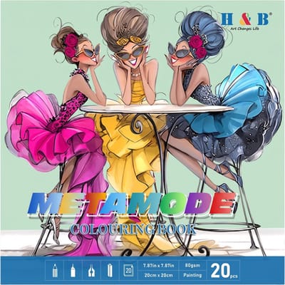 Fashion & Mode Kleurboek voor Volwassenen en Tieners - 20 Unieke Glamour Kleurplaten - Haute Couture, Catwalk High-End Mode & Stijlvolle Outfits - 20x20 cm