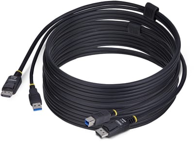 StarTech.com 10ft (3m) DisplayPort and USB 5Gbps KVM Cable - keyboard / video / mouse (KVM) cable - 3 m