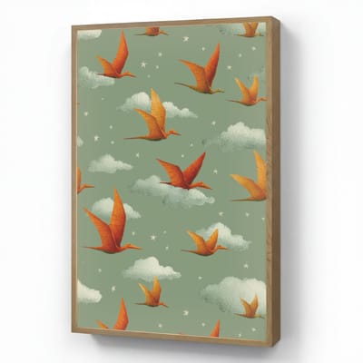 Nachtlampje 70x100 cm - Kinder lamp - Dinosaurussen - Wolken - Sterren - Oranje - Tafellamp kinderkamer draadloos - Slaapkamer lampje - Bedlamp kinderen - Kinderlampje - Wandlamp babykamer - Nachtlampjes