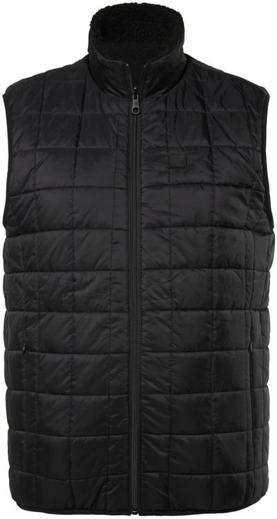 JAY-PI - Heren - Omkeerbare bodywarmer outdoor nylon/teddy - Zwart - Maat 3XL