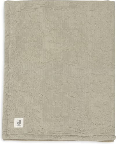 Jollein - Deken Wieg 75x100cm - Wiegdeken, Wiegdekentje, Dekentje Baby - Soft Waves - Olive Green/Velvet