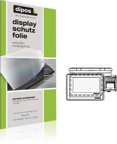 dipos – 2x Matte Beschermfolie geschikt voor Bizerba Q1 expert 100 12.1 Zoll | Krasbestendige & antireflecterende Screenprotector Ultra-Thin