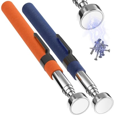 Extra sterke telescopische magnetische lifter - 2 stuks - 72 cm - ideaal voor het oppakken van metalen voorwerpen, gereedschap en schroeven