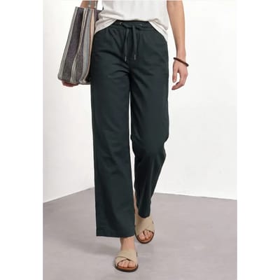 High Waist broek met wijde pijpen in Loose Fit
